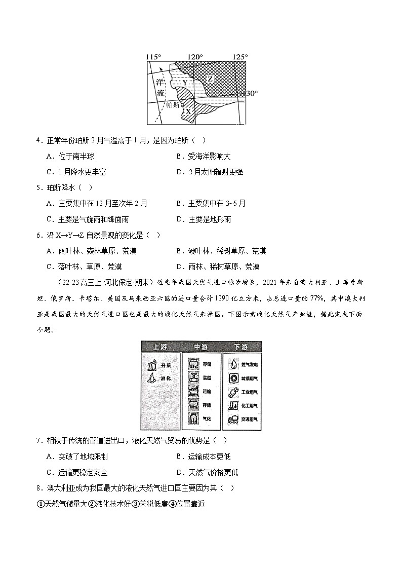 专练14 大洋洲与澳大利亚（专项训练）-2025年高考地理一轮复习专练（原卷版）第2页