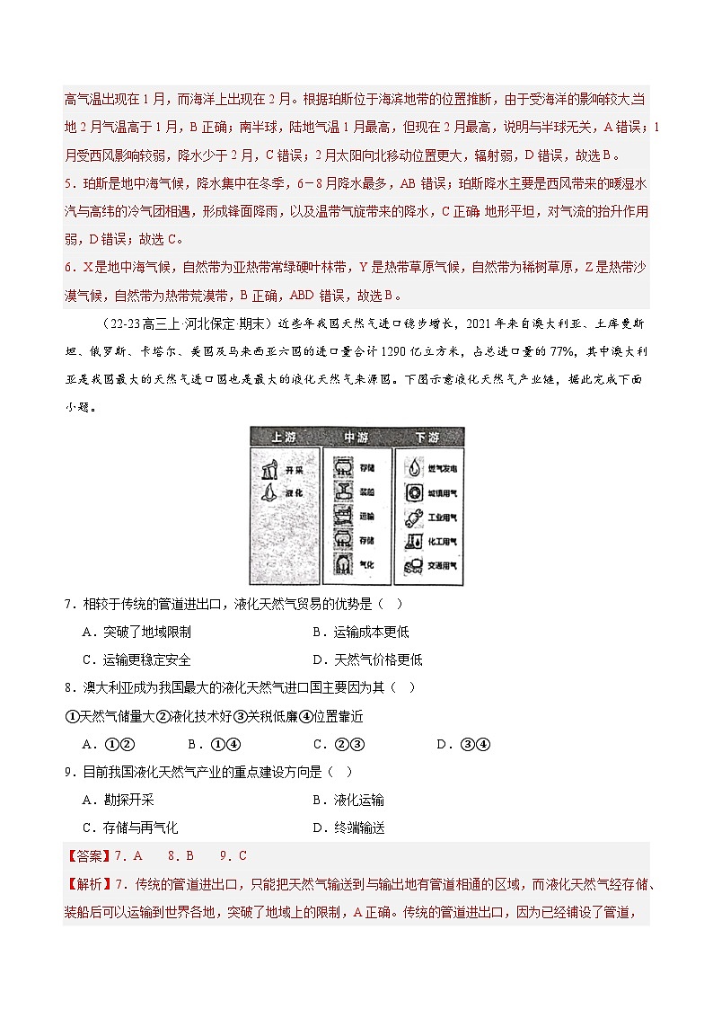 专练14 大洋洲与澳大利亚（专项训练）-2025年高考地理一轮复习专练（解析版）第3页