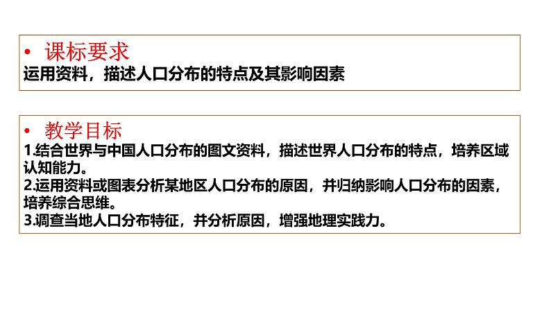 1.1人口分布（新教材人教版必修第二册课件）第2页