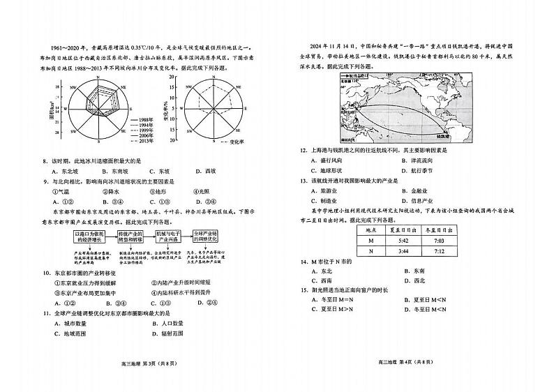 地理丨山东省日照市2022级（2025届）高三校际联合考试（日照一模）地理试卷及答案第2页