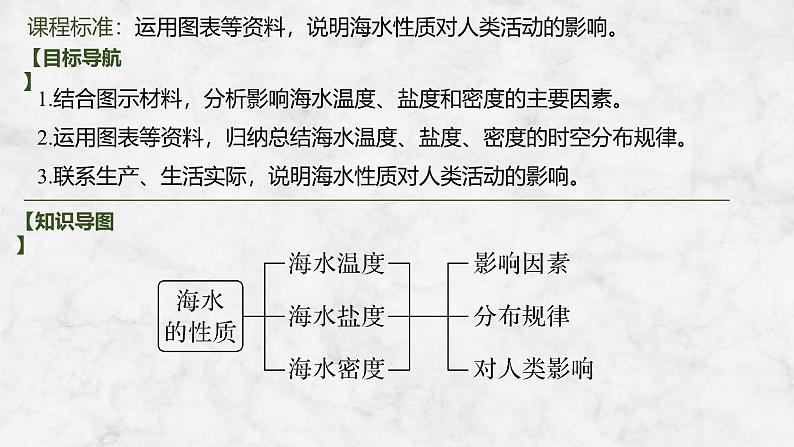 2025届高中地理一轮复习课件：第一部分自然地理第六单元地球上的水第24课时　海水的性质（共39张ppt）第2页