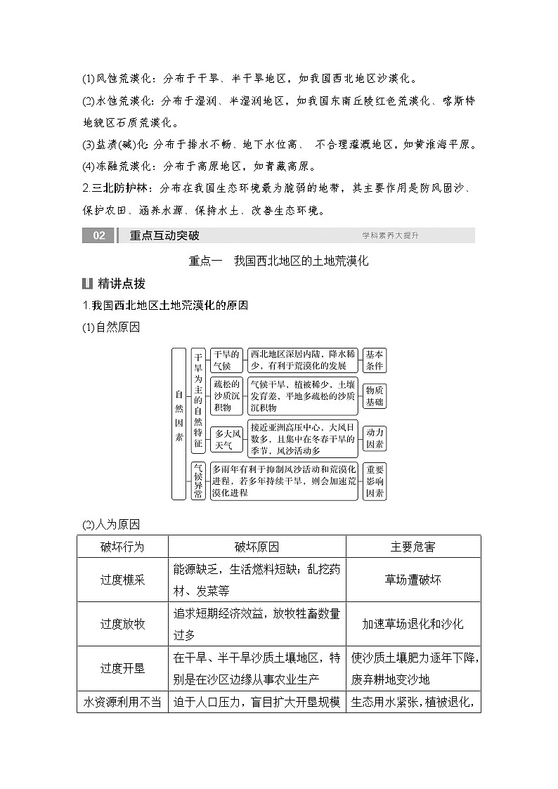 2025届高中地理一轮复习讲义：第三部分区域发展第十五单元区域与区域发展第64课时　生态脆弱区的综合治理（教师版）第3页