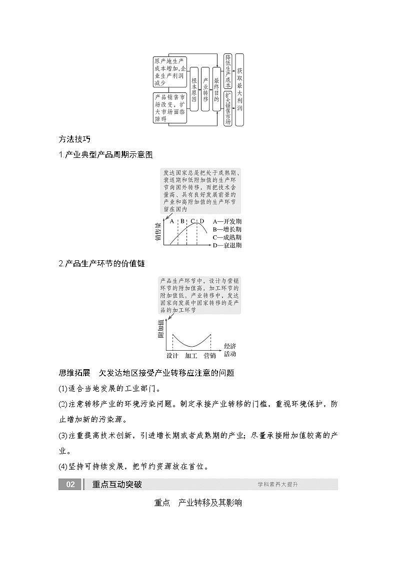 2025届高中地理一轮复习讲义：第三部分区域发展第十七单元区际联系与区域协调发展第70课时　产业转移（学生版）第3页