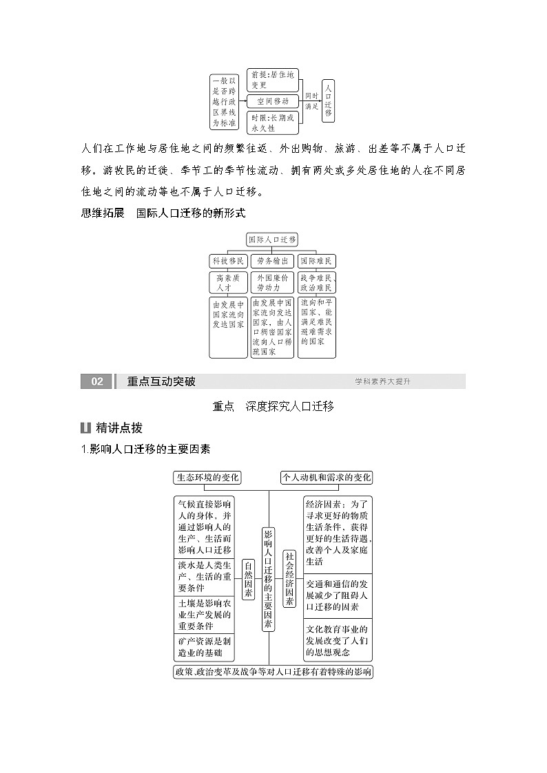 2025届高中地理一轮复习讲义：第二部分人文地理第十单元人口第47课时　人口迁移（学生版）第3页