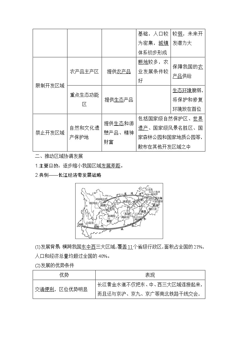 2025届高中地理一轮复习讲义：第二部分人文地理第十四单元环境与发展第60课时　推动区域协调发展（教师版）第2页