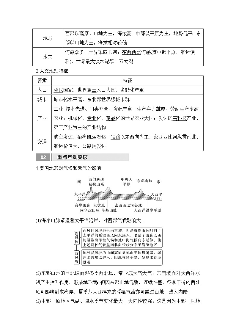 2025届高中地理一轮复习讲义：第五部分区域地理第二十一单元世界热点区域第85课时　美国　巴西　澳大利亚（教师版）第3页