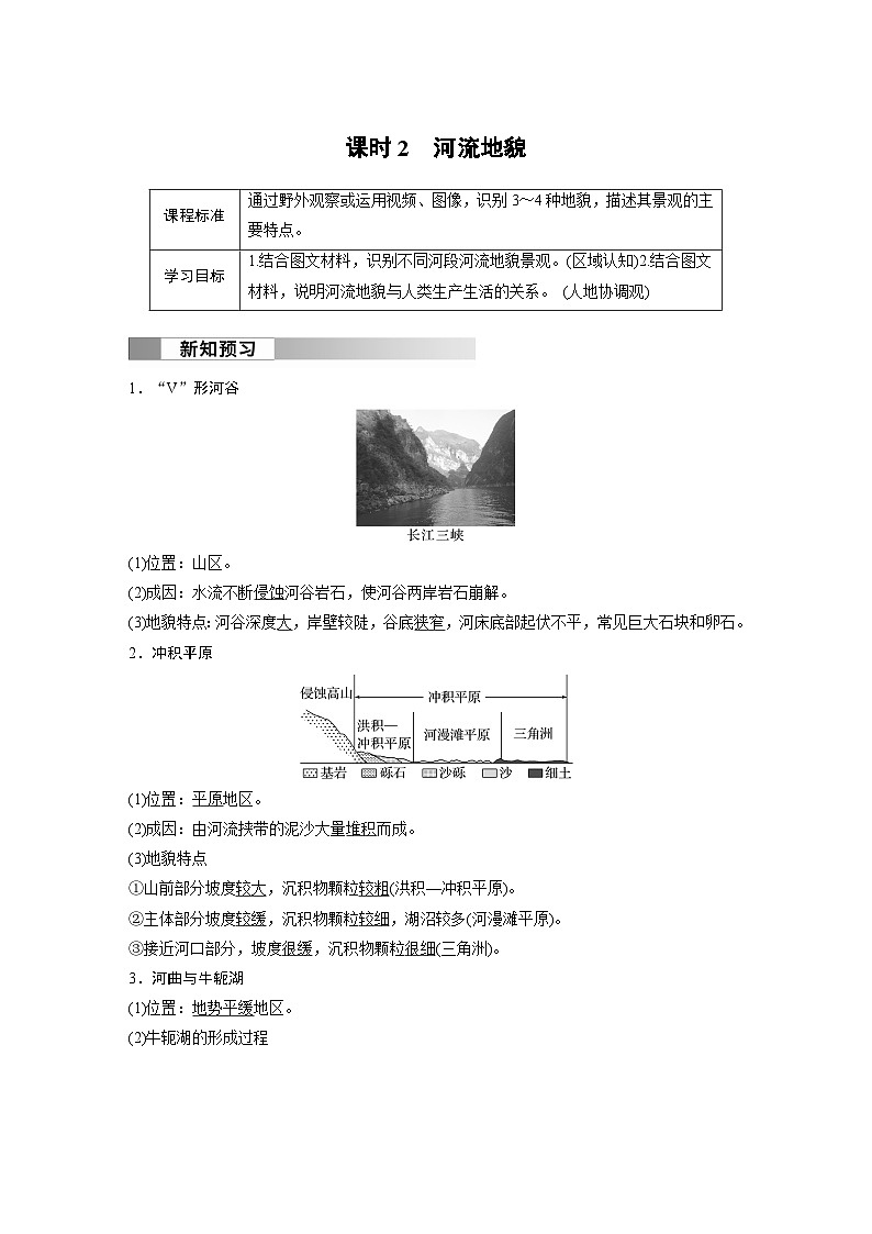 第四章　第一节　课时2　河流地貌（教师版）第1页