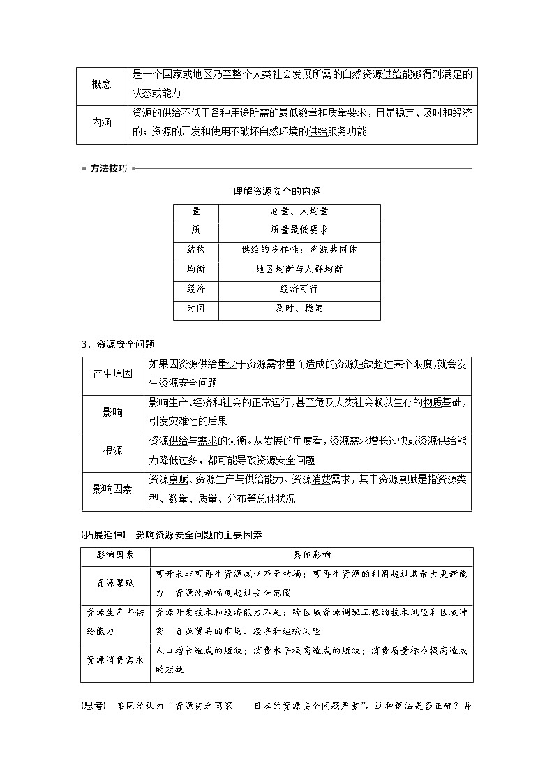 第二章 第一节　资源安全对国家安全的影响（教师版）第2页