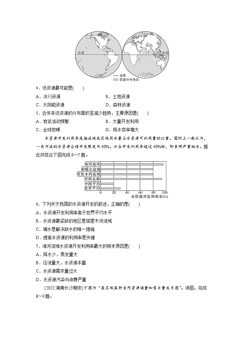 第一章 第二节　自然资源及其利用（专练）第2页