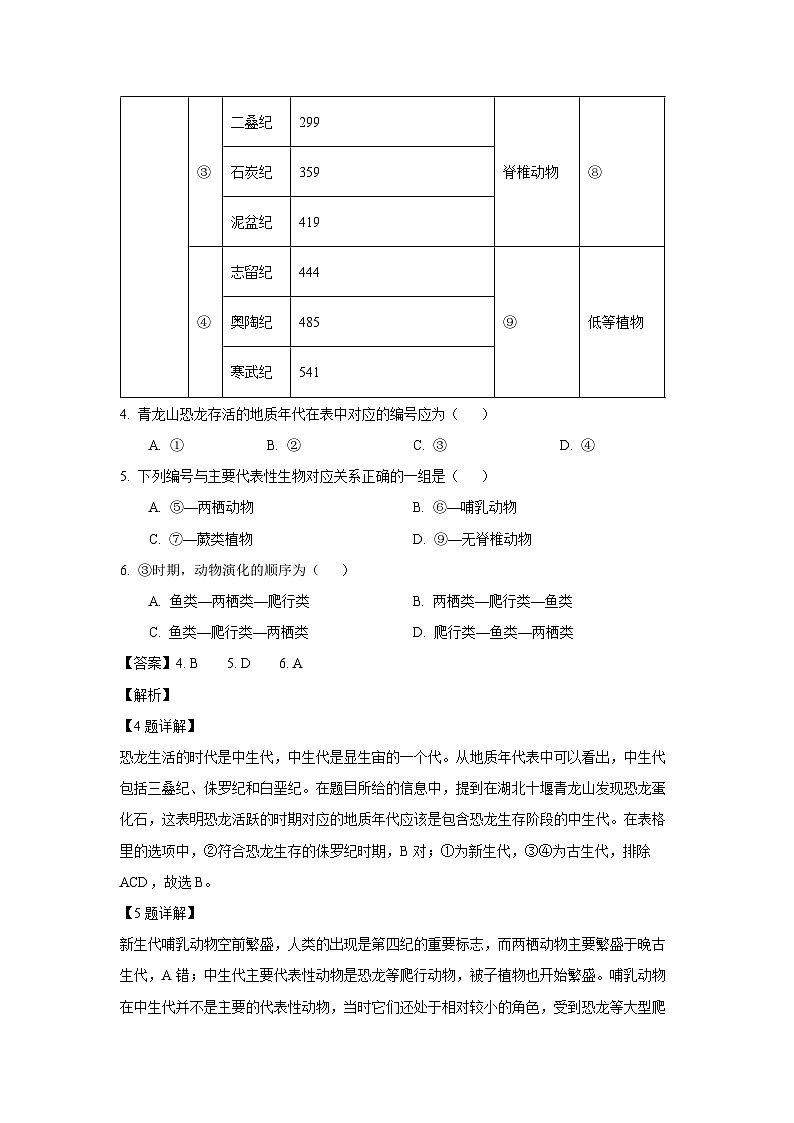 湖北省武汉市部分重点中学2024-2025学年高一(上)期末联考地理试卷（解析版）第3页