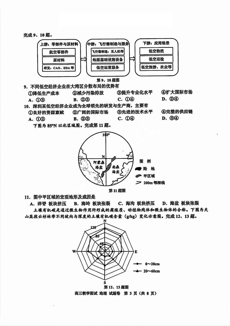 2412浙江嘉兴一模地理试卷(OCR)第3页