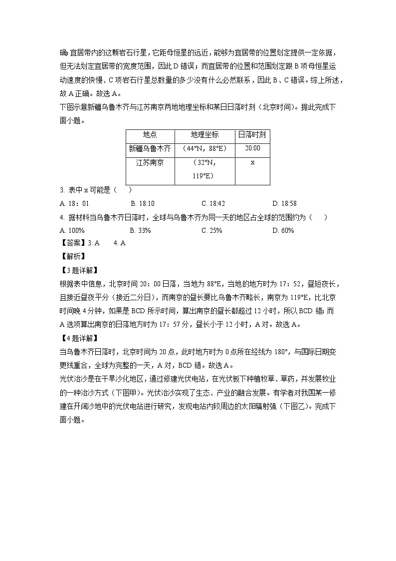 江苏省淮安市高中校协作体2023-2024学年高三(上)期中联考地理试卷（解析版）第2页