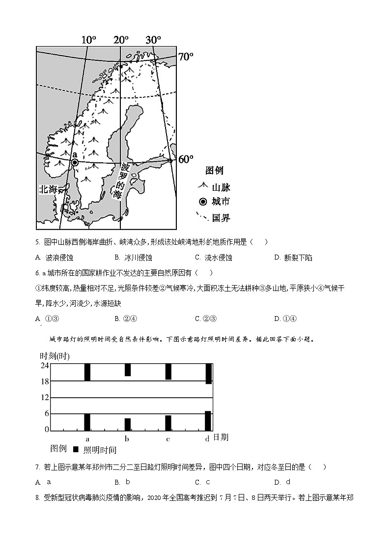 山东省名校联盟2024-2025学年高三上学期1月期末地理试题  Word版无答案第3页