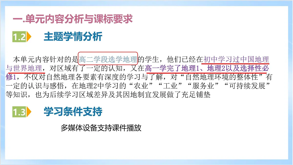人教版高中地理选修二第一章《区域与区域发展》单元解读课件第6页
