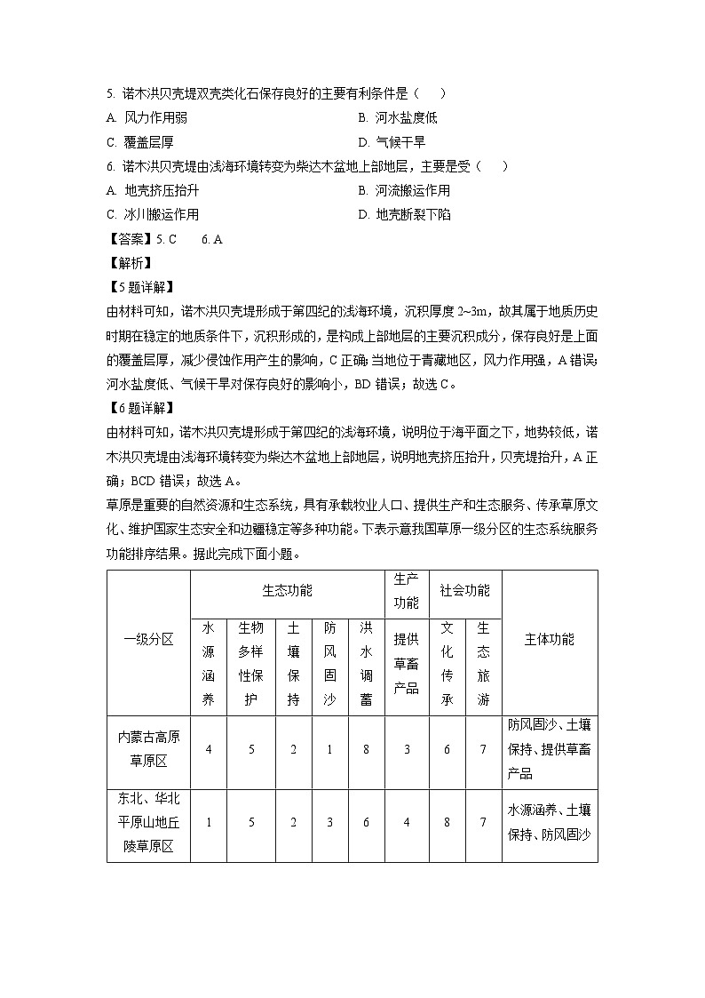 河北省秦皇岛市2023-2024学年高二下学期4月联考地理试题（解析版）第3页
