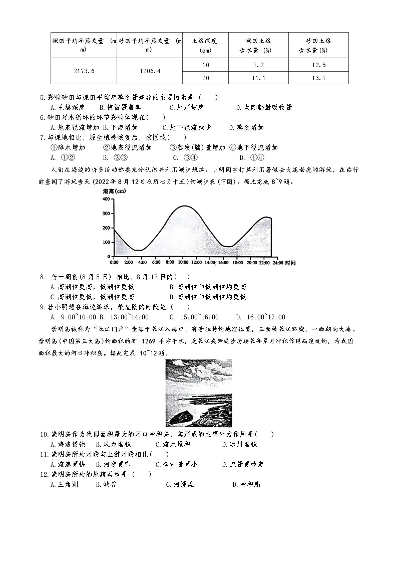 地理试题+第2页