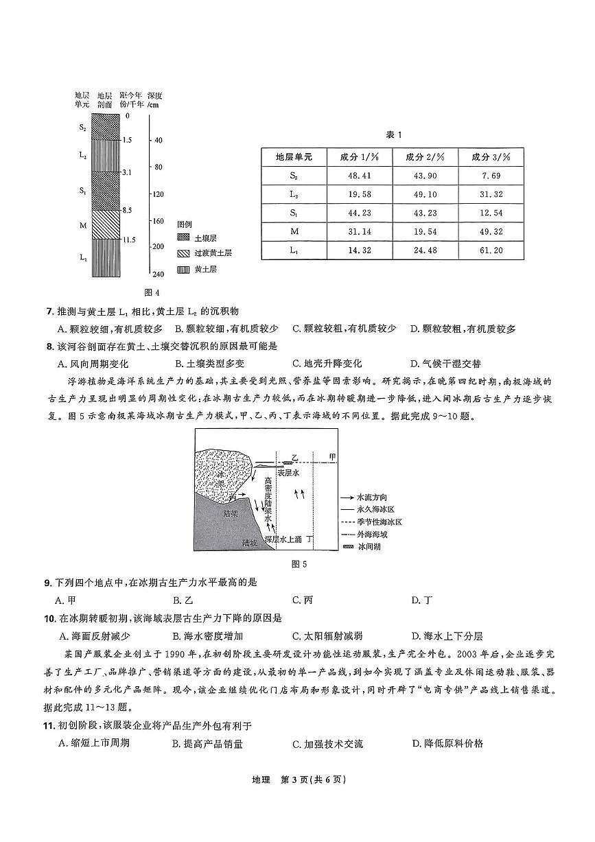 2025东北三省精准教学联盟高三下学期3月联考试题地理PDF版含解析第3页