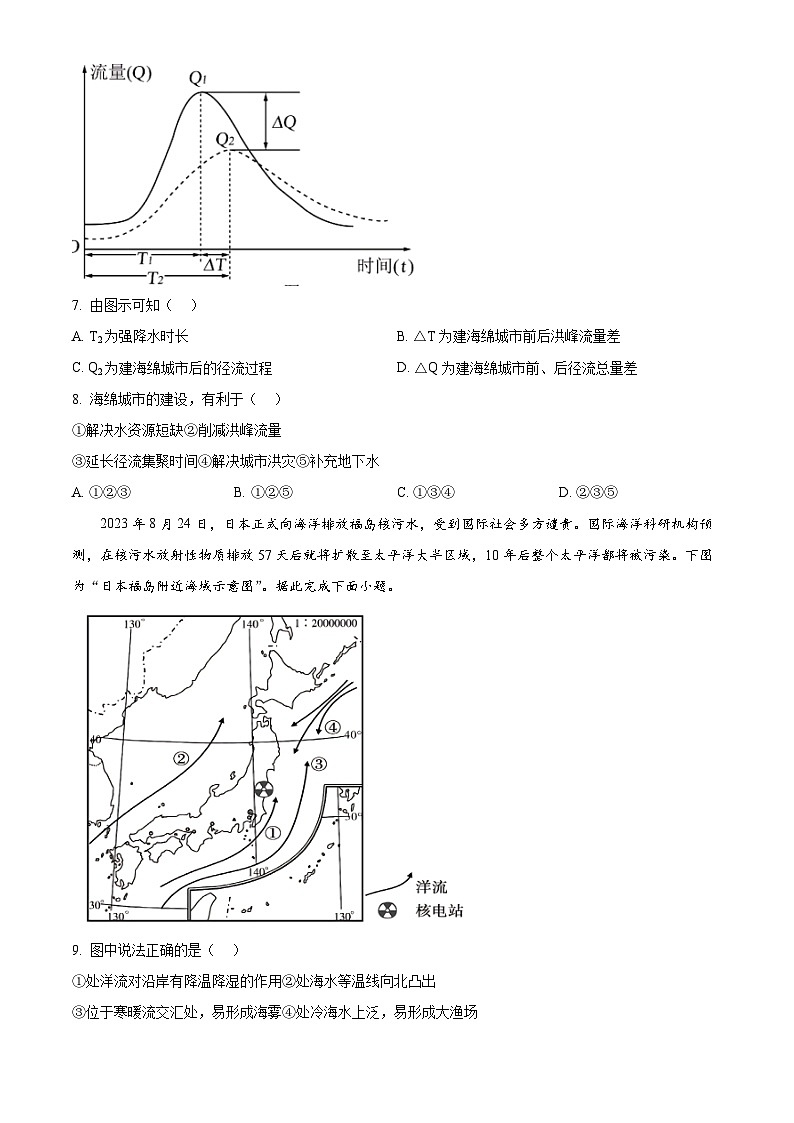 广西壮族自治区百色市2024-2025学年高二上学期1月期末地理试题  Word版无答案第3页