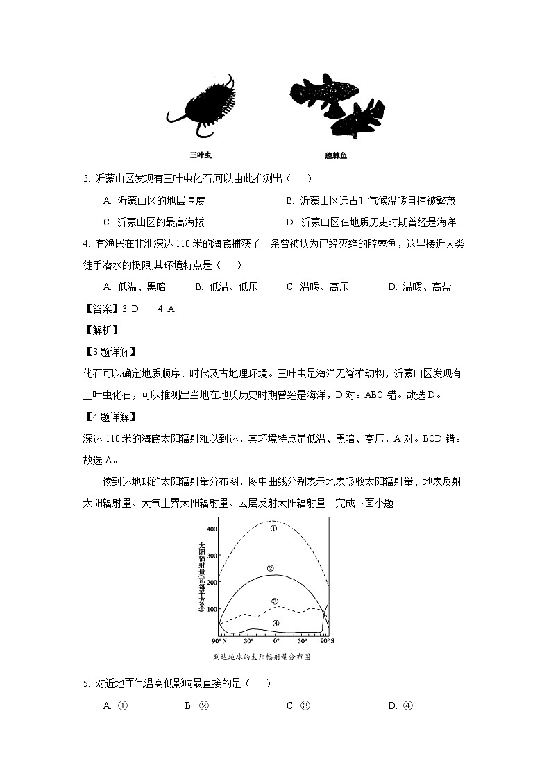 2024~2025学年山东省聊城市某校高一下学期开学考试地理试卷（解析版）第2页