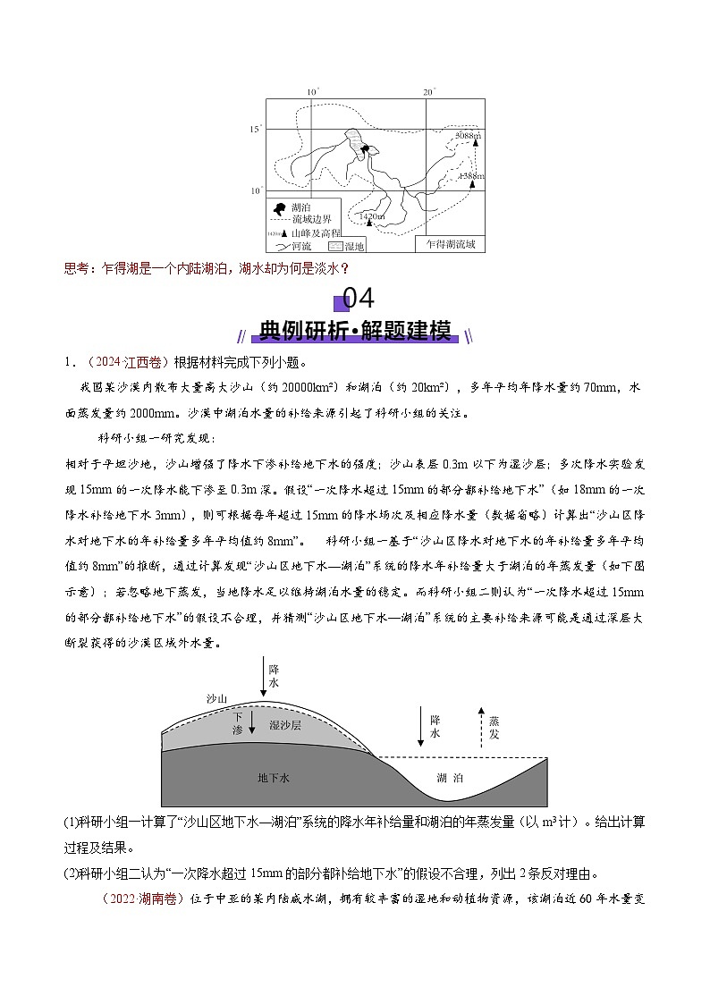 微专题  水量平衡（讲义）（原卷版）第3页