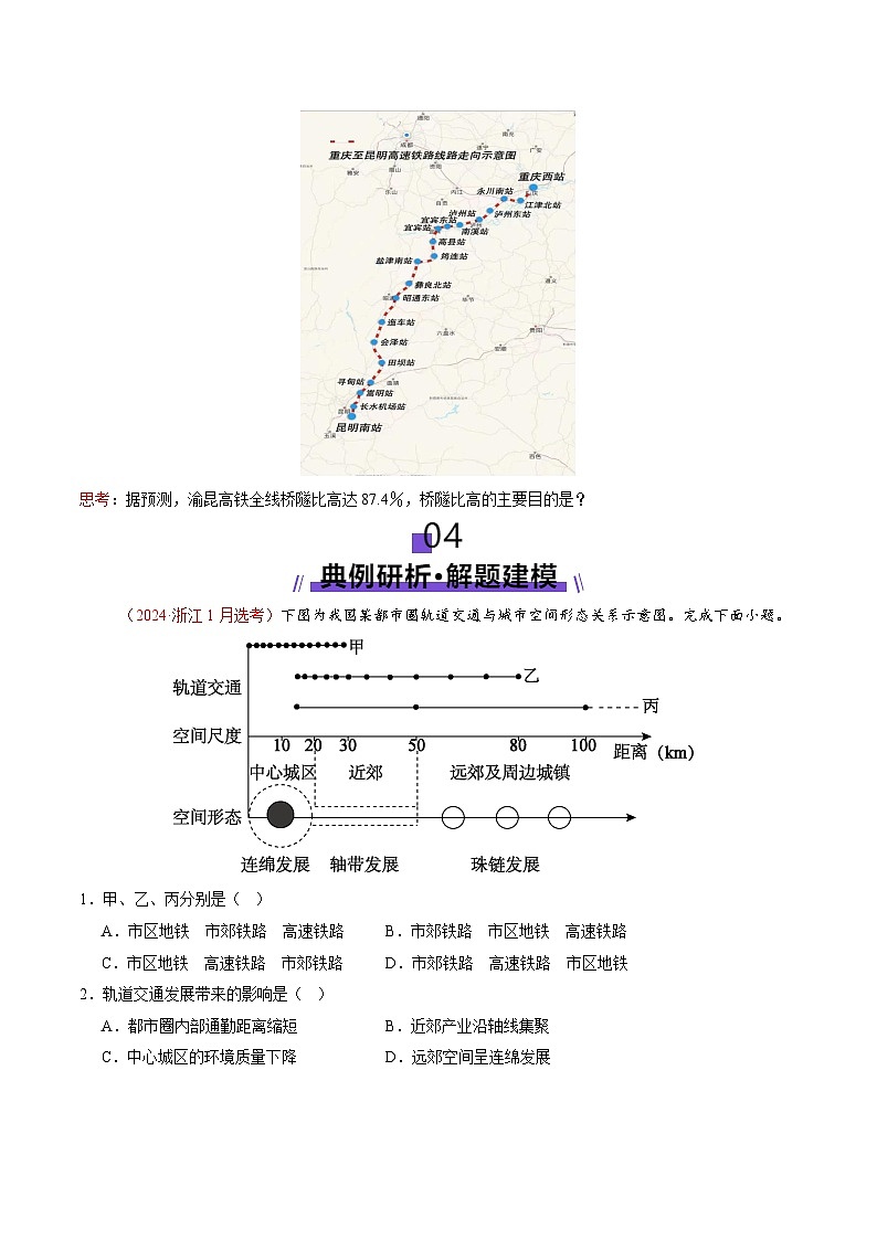 微专题 中国新基建（交通）（讲义）（原卷版）第3页