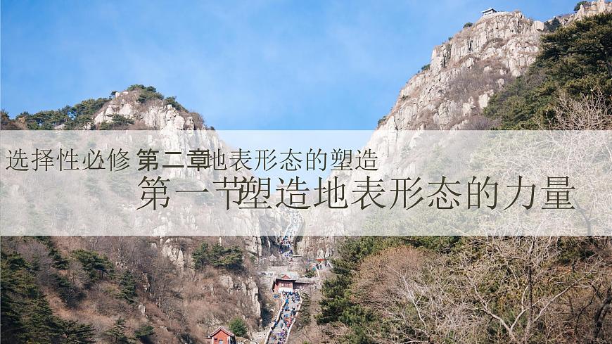 人教版2025高中地理选择性必修一2.1塑造地表形态的力量 课件第1页