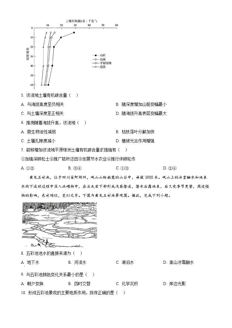 广东省广州市第一中学2024-2025学年高二下学期3月月考地理试题（原卷版+解析版）第2页