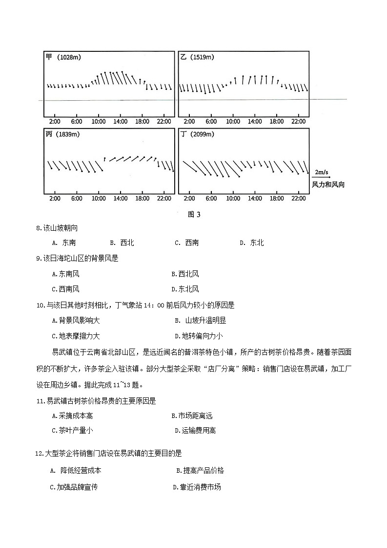 山东省菏泽市2025年高三一模考试地理试题（含答案）第3页