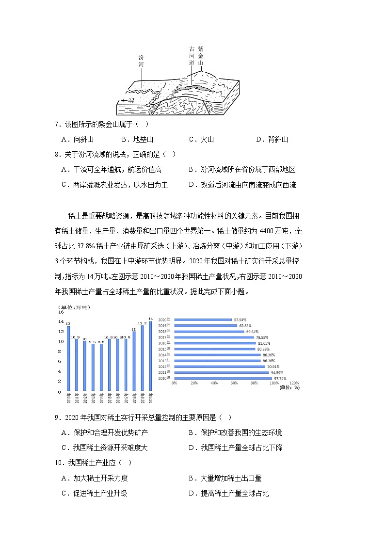 辽宁省沈阳市2024-2025学年高二下册开学考试地理质量检测试卷（附答案）第3页