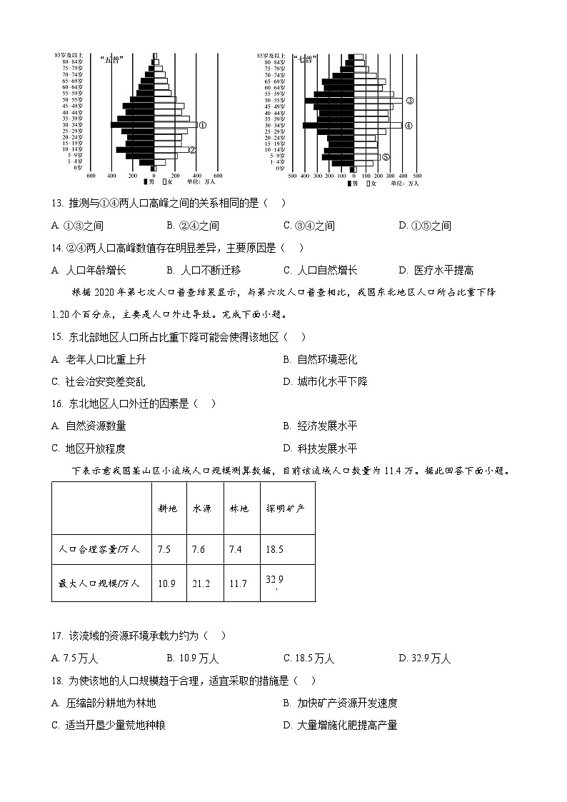 广东省清远市崇文普通高中学校2024-2025学年高一下学期3月检测地理试题（原卷版+解析版）第3页