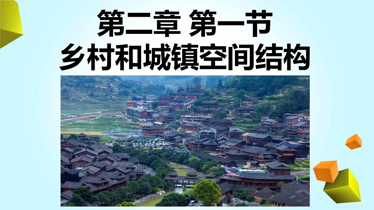 人教版高中地理 必修 第二册 2-1 乡村和城镇空间结构课件第1页