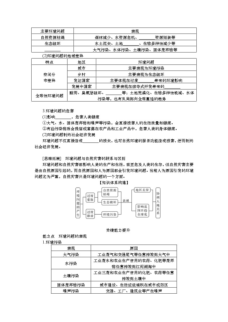 2025届高中地理人教版一轮复习第57课时导学案：人类面临的主要环境问题第2页