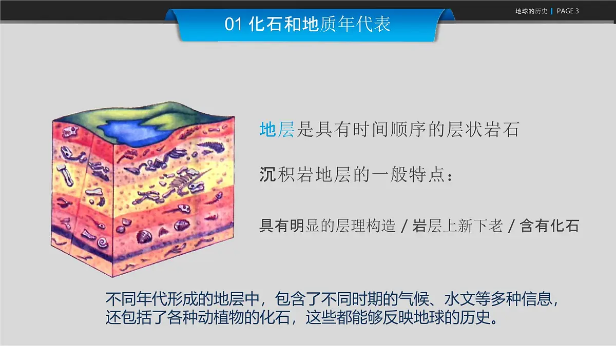 人教版高中地理 必修 第一册 1-3《地球的历史》课件第3页