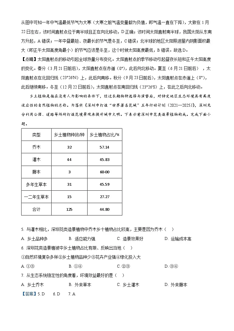 河南省开封市2024-2025学年高二上学期期末调研考试地理试题 Word版含解析第3页