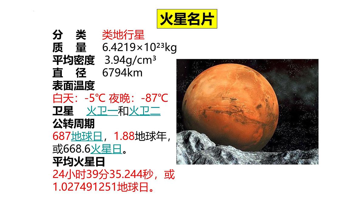 人教版高中地理 必修 第一册 第一章《问题探究：火星基地应该是什么样子》课件第3页