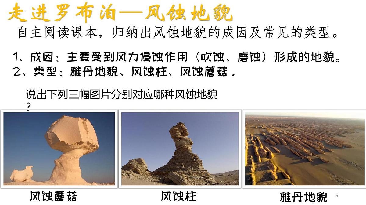 人教版高中地理必修 第一册 4-1《常见地貌类型-风沙地貌与海岸地貌》课件第6页