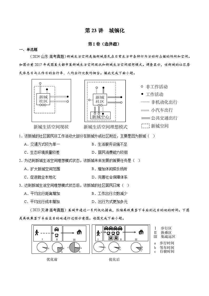 第23讲 城镇化（原卷版）第1页