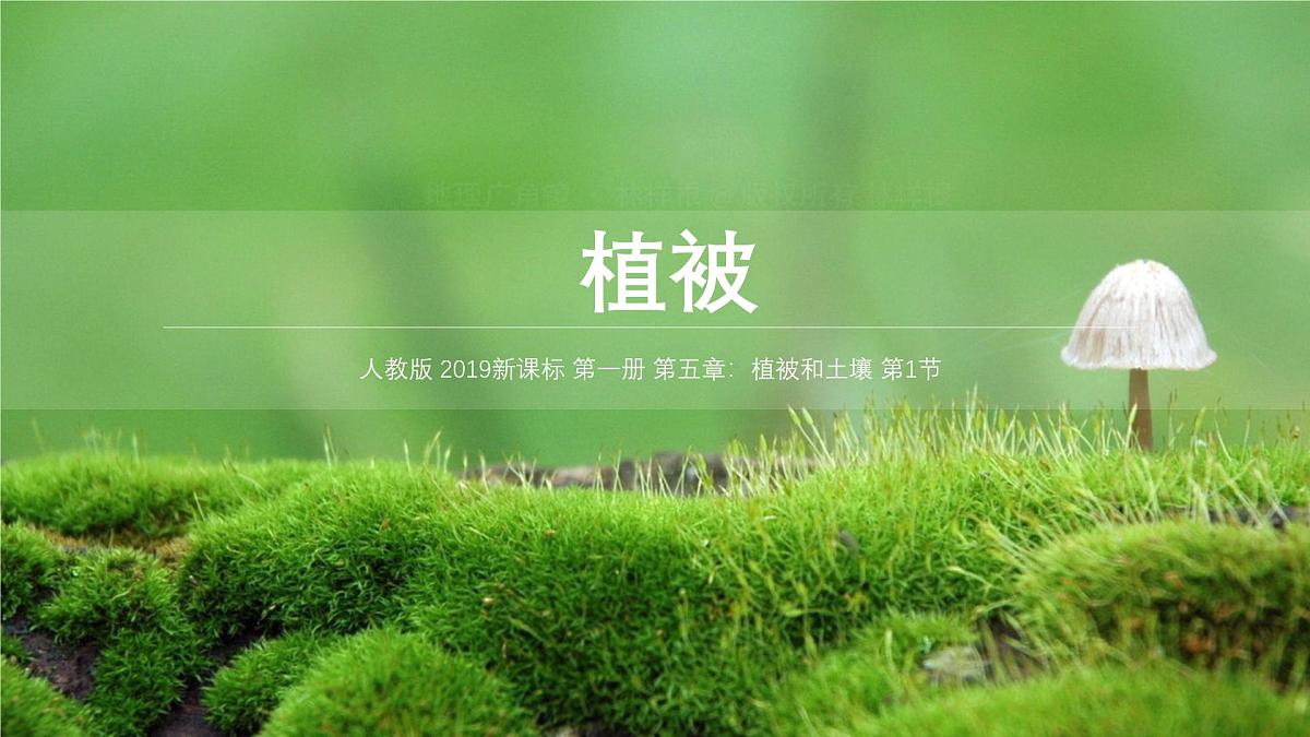 人教版高中地理必修 第一册 5-1《植被》课件第1页