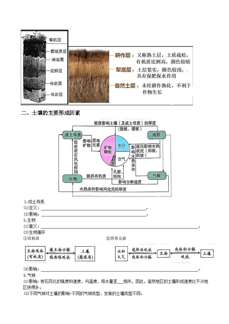 人教版高中地理必修 第一册 5-2《土壤》导学案第2页