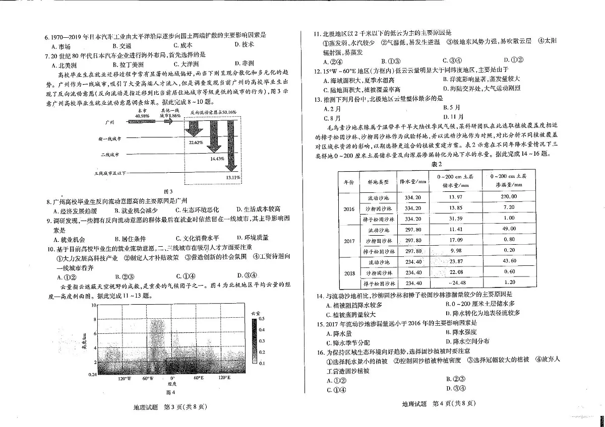 地理试卷第2页