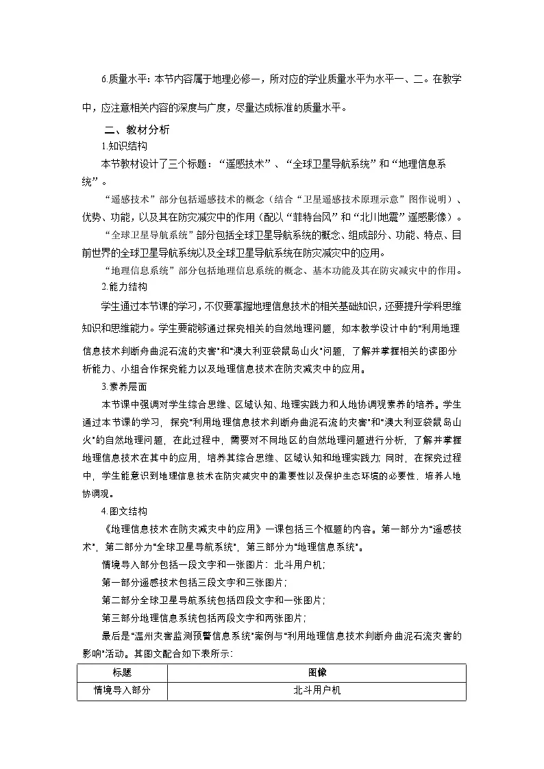 人教版高中地理必修 第一册 6-4《地理信息技术在防灾减灾中的应用》教案第2页
