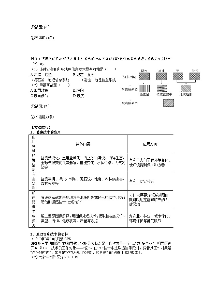 人教版高中地理必修 第一册 6-4《地理信息技术在防灾减灾中的应用》导学案第2页