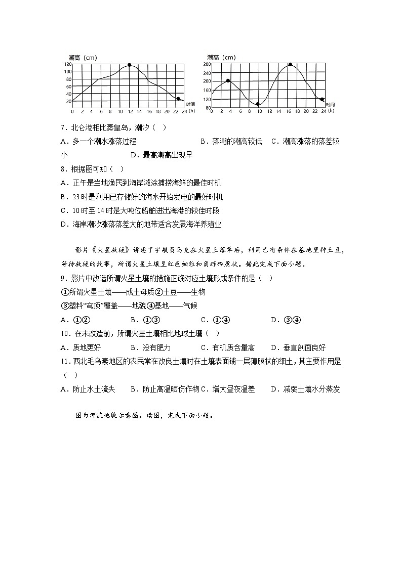 高一地理上学期期末试题（北京专用）（原卷版）第3页