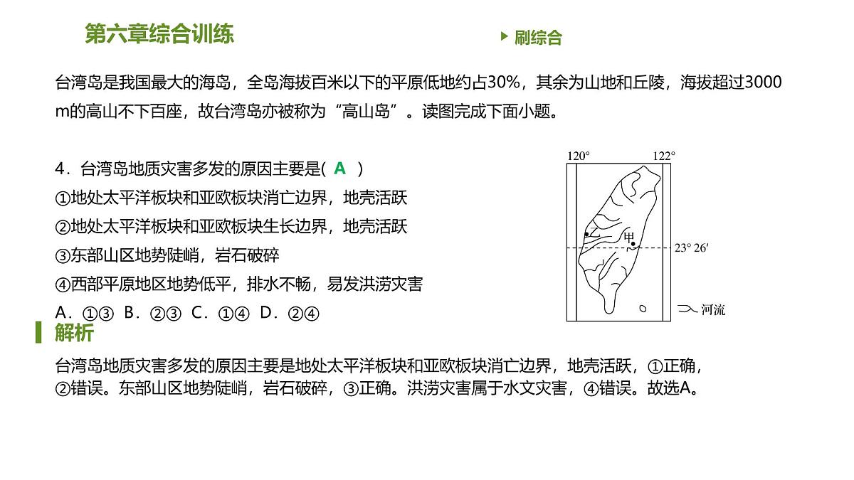 人教版高中地理必修 第一册 第六章《自然灾害》习题课件第5页