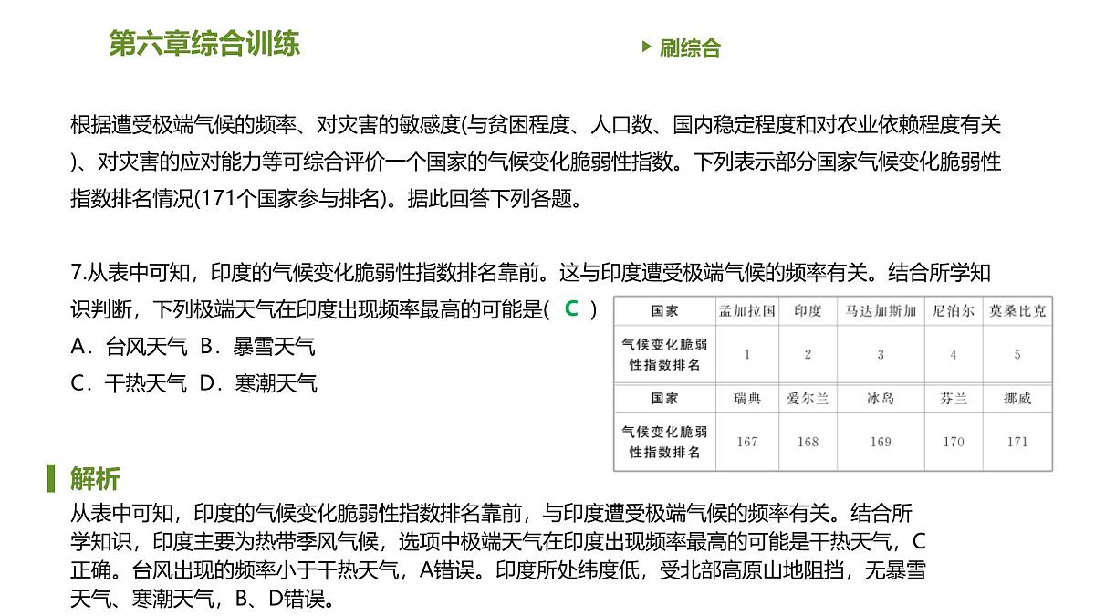 人教版高中地理必修 第一册 第六章《自然灾害》习题课件第8页
