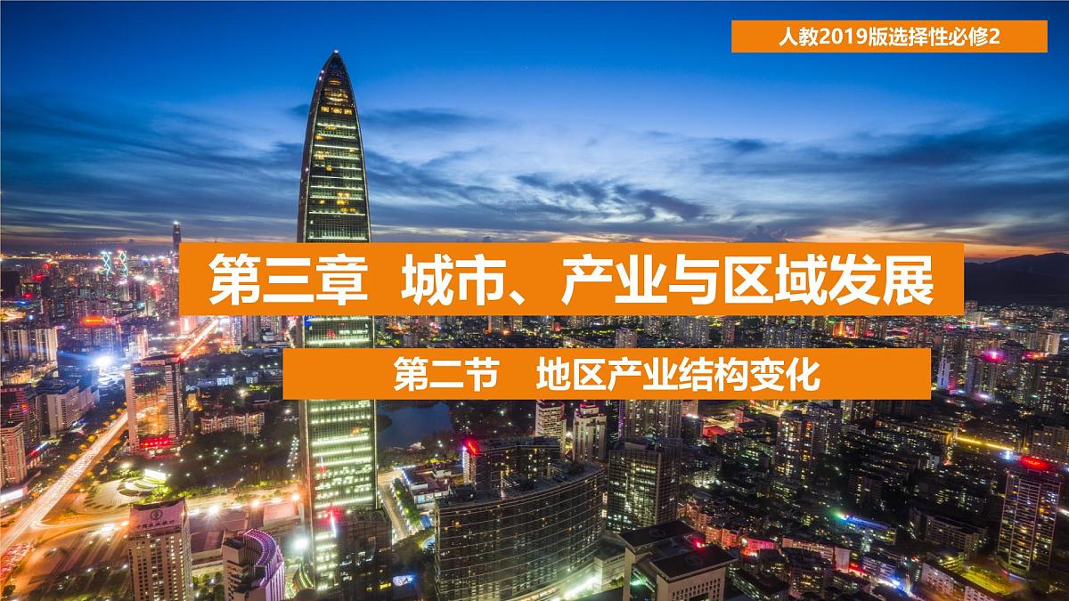 人教版高中地理选择性必修2 3-2《地区产业结构变化》课件第1页