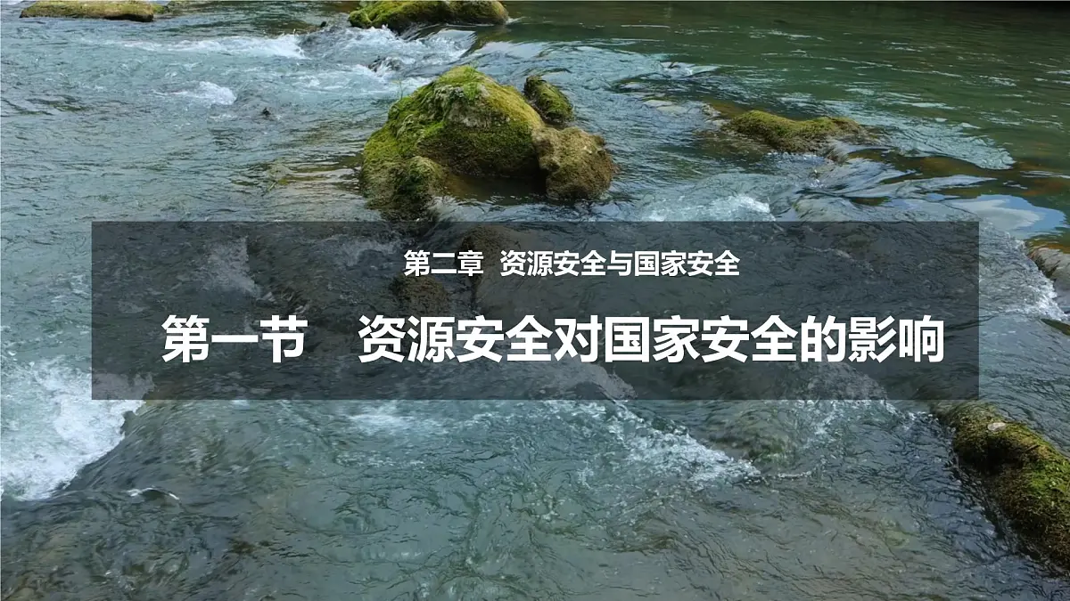 人教版高中地理选择性必修3 2-1资源安全对国家安全的影响 教学课件第1页