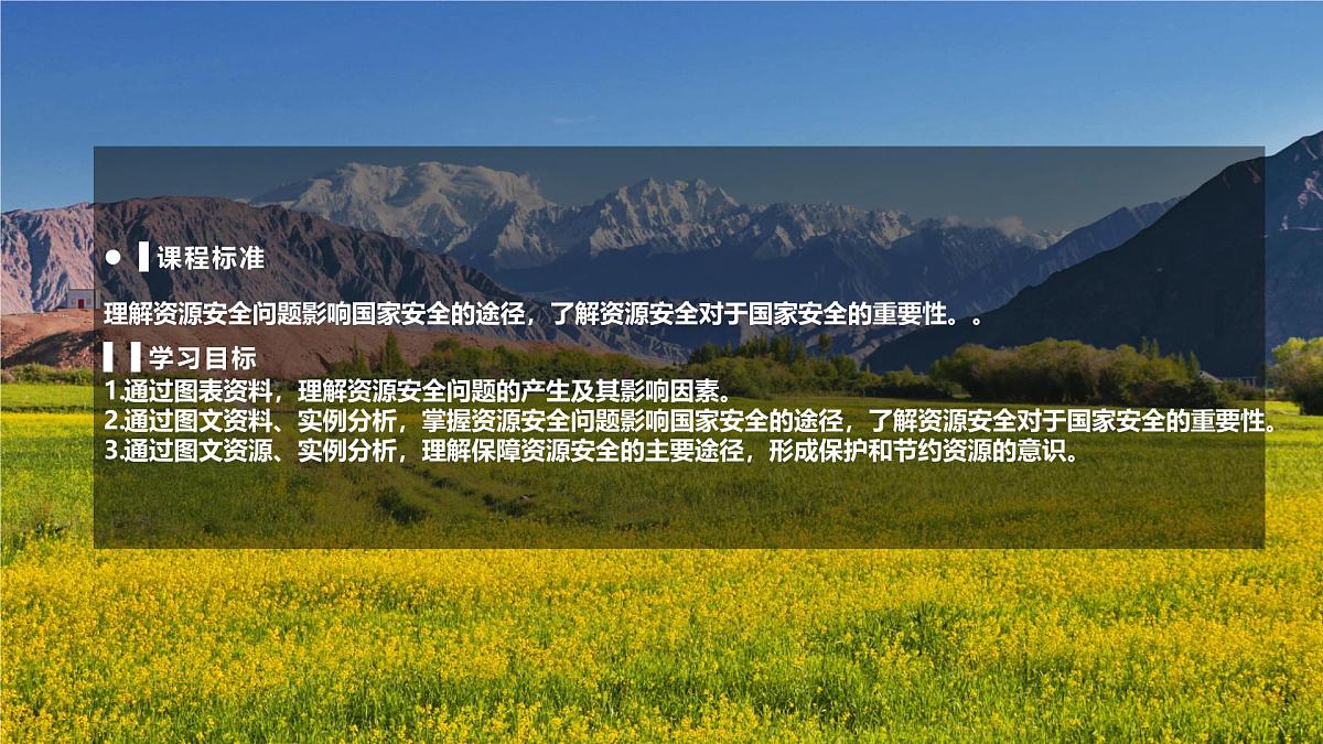 人教版高中地理选择性必修3 2-1资源安全对国家安全的影响 教学课件第2页