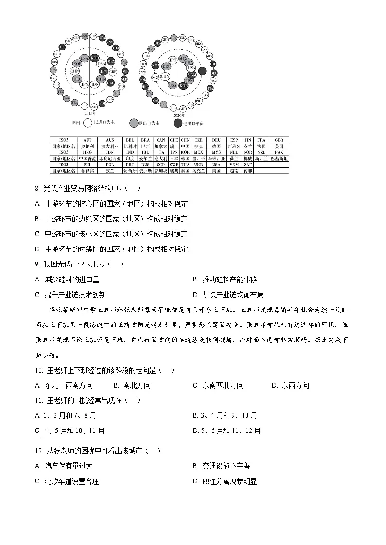 2025届河北省定州市高三下学期调研考试（一模）地理试题（原卷版+解析版）第3页