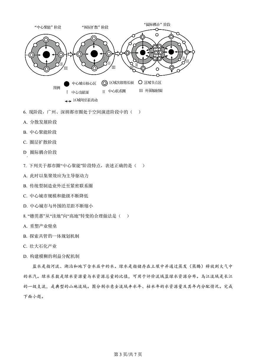 2024届广西高三二模试卷-地理（含答案）第3页